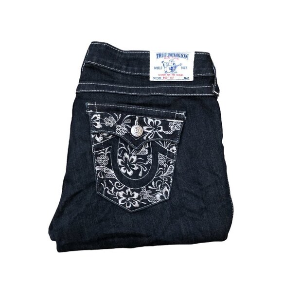 Vintage True Religion Jeans Size 32 BOOT CUT Embroidered - Picture 2 of 9